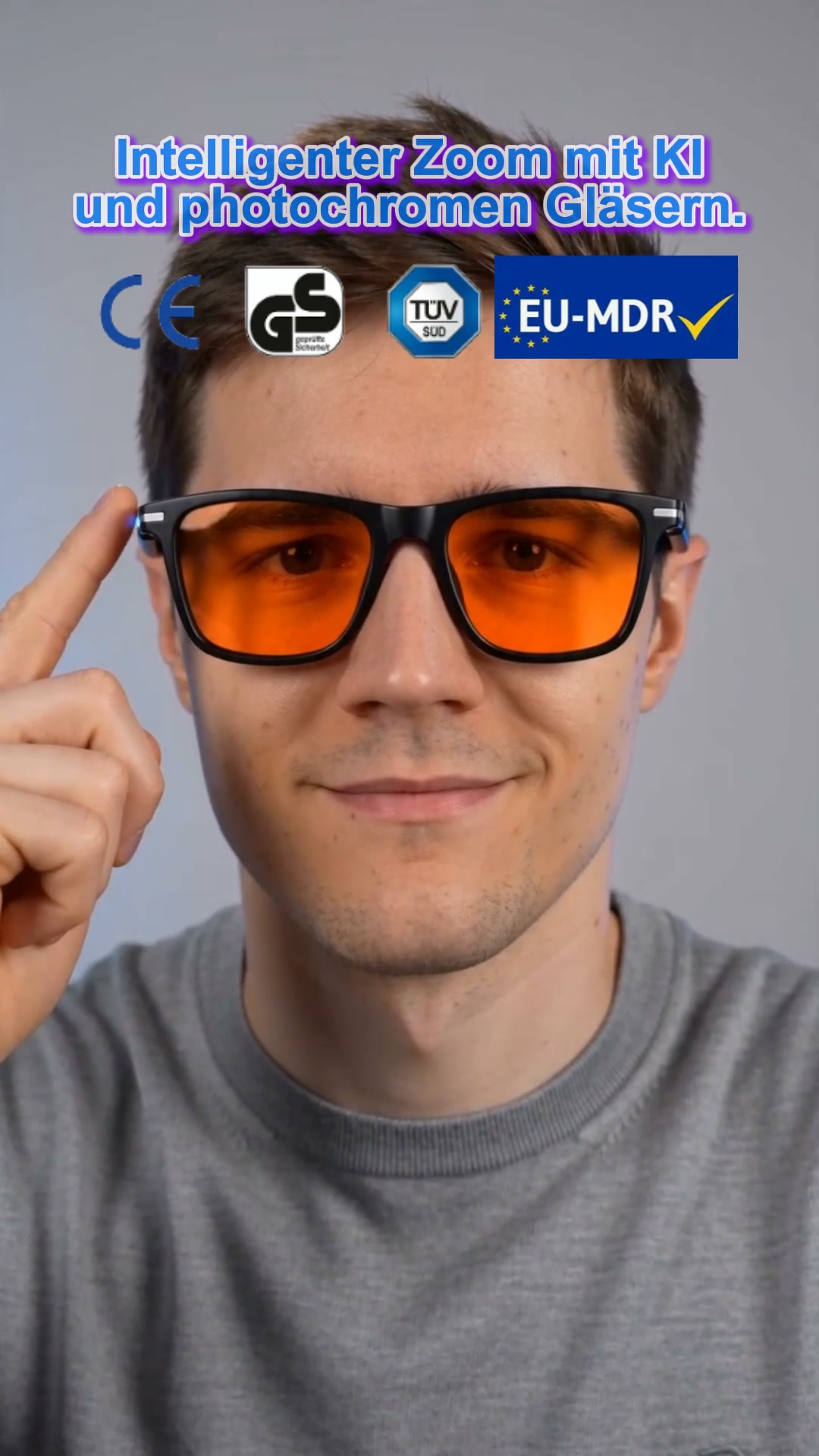 Eine Brille für unzählige Funktionen: Musikwiedergabe, Anrufe, Foto- und Videoaufnahmen, KI-gestützte Funktionen und Echtzeitübersetzung!