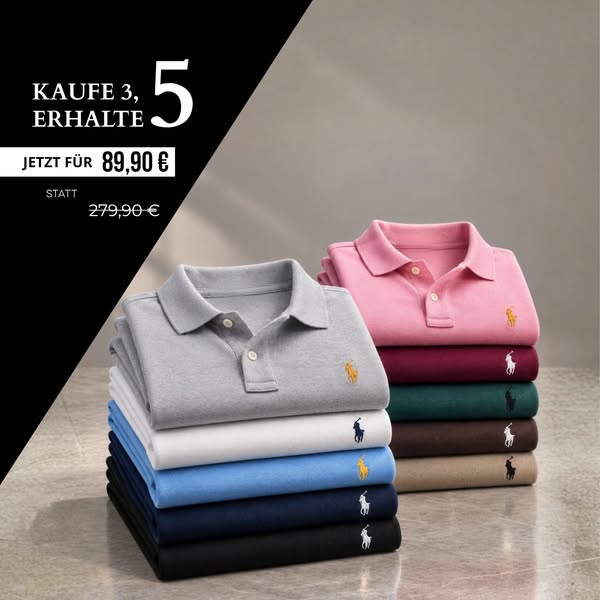 5 Polos für 89,90€