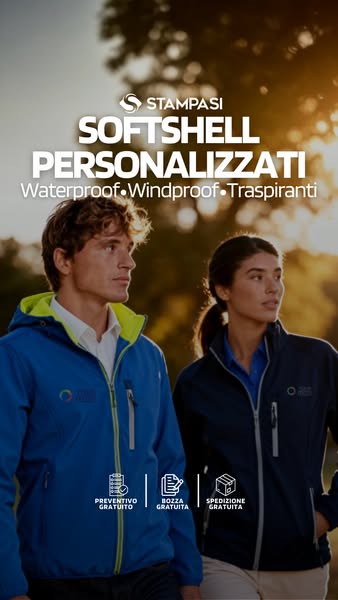 Softshell personalizzati con logo o design