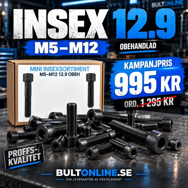 Insex 12.9 M5–M12 – 995 kr