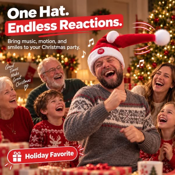 49% OFF | Singing & Dancing Santa Hat – The Ultimate Christmas Party Star