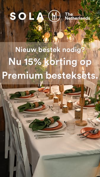 15% korting op Premium besteksets