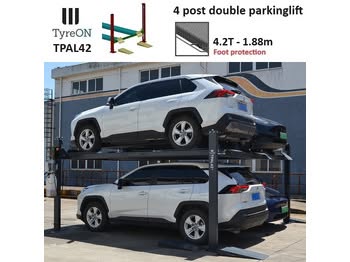 Car lift Tpal42 mobile double 4 post parking lift for car - 4.2t - Height 188 cm - Long 415 cm runways with automatic roll-off protection