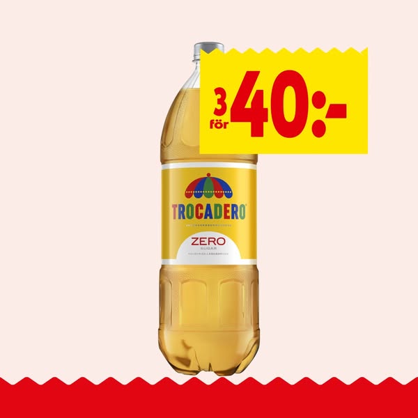 Läsk 1,5l Trocadero Zero