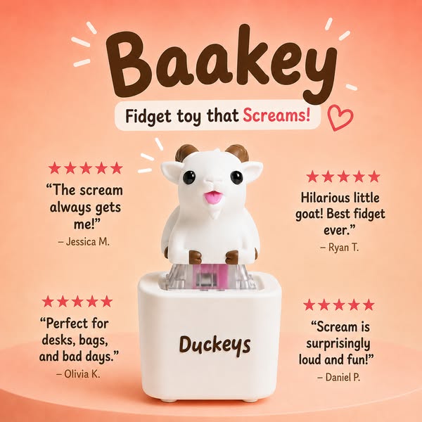 Baakey- Fidget toy that Screams!