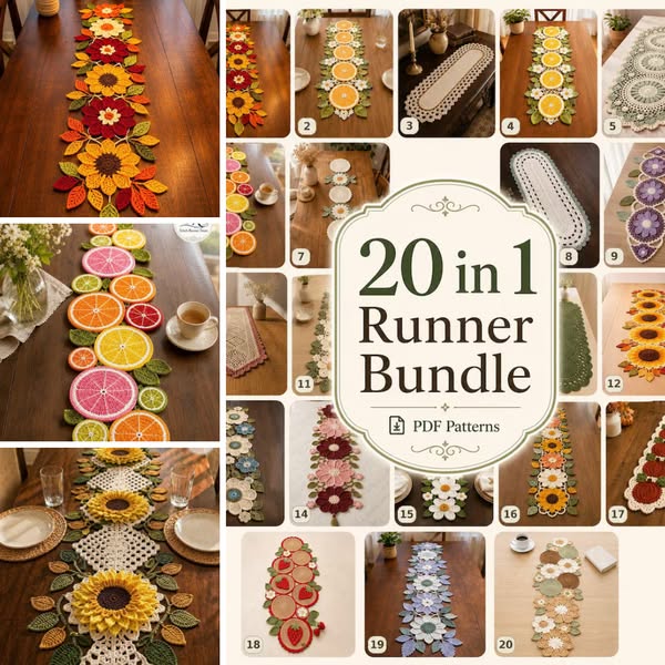 20 Table Runner Patterns (Huge Bundle Deal)