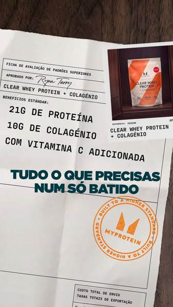 Proteína deliciosa. Enriquecida com colagénio.