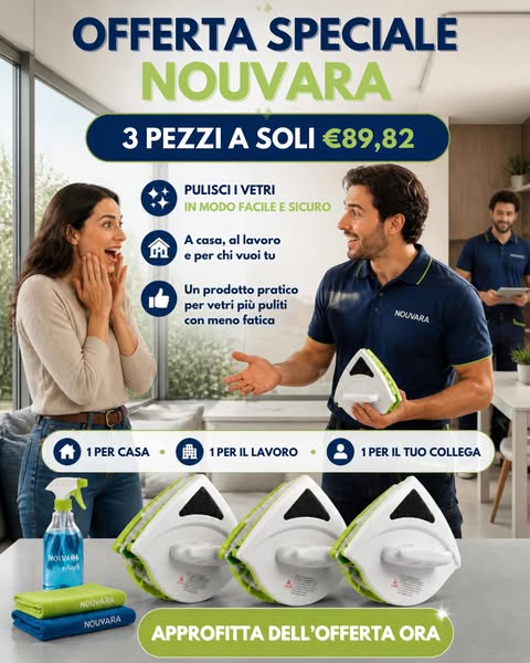 BASTA PULIRE I VETRI UN LATO ALLA VOLTA!
