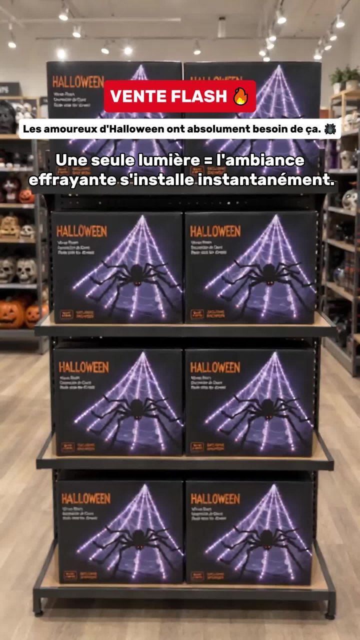 Suspension lumineuse décorative motif toile d'araignée