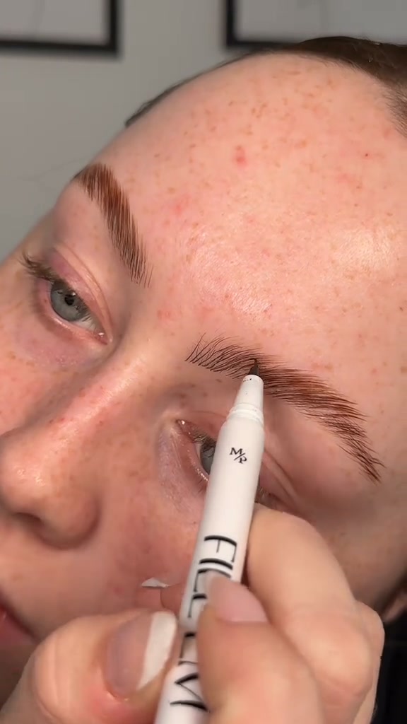 The brow pen that draws hair, not lines.