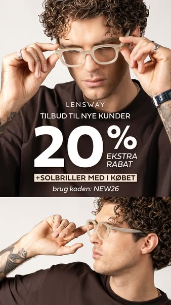 Ny kunde? Få 20 % ekstra rabat med NEW26