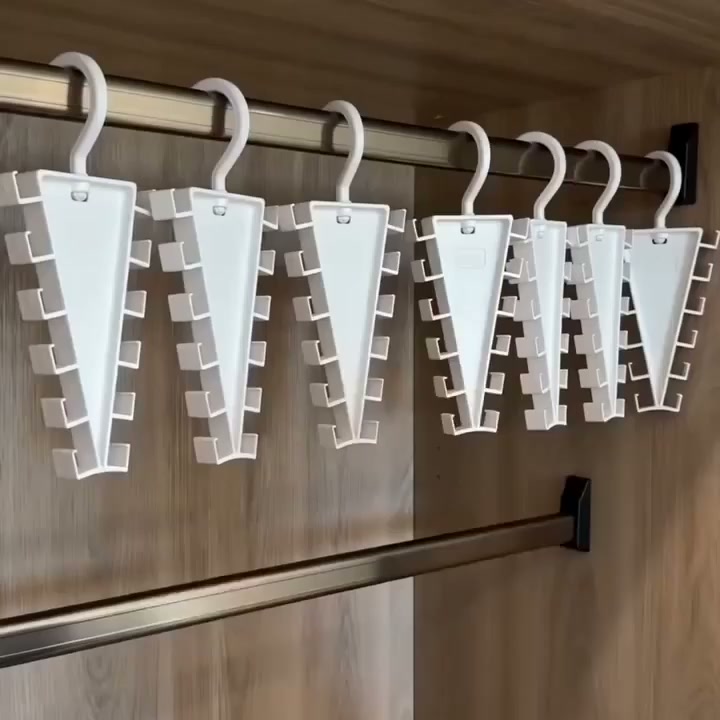 12-Hook V-Shaped Closet Organizer – Save Space & Keep Accessories Tidy
