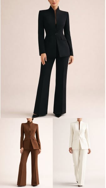 Un completo con pantaloni svasati