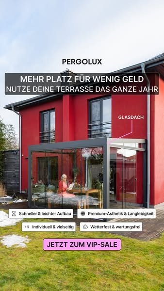 Dein Glas-Wintergarten: Für Einführungs-Sale anmelden und sparen!