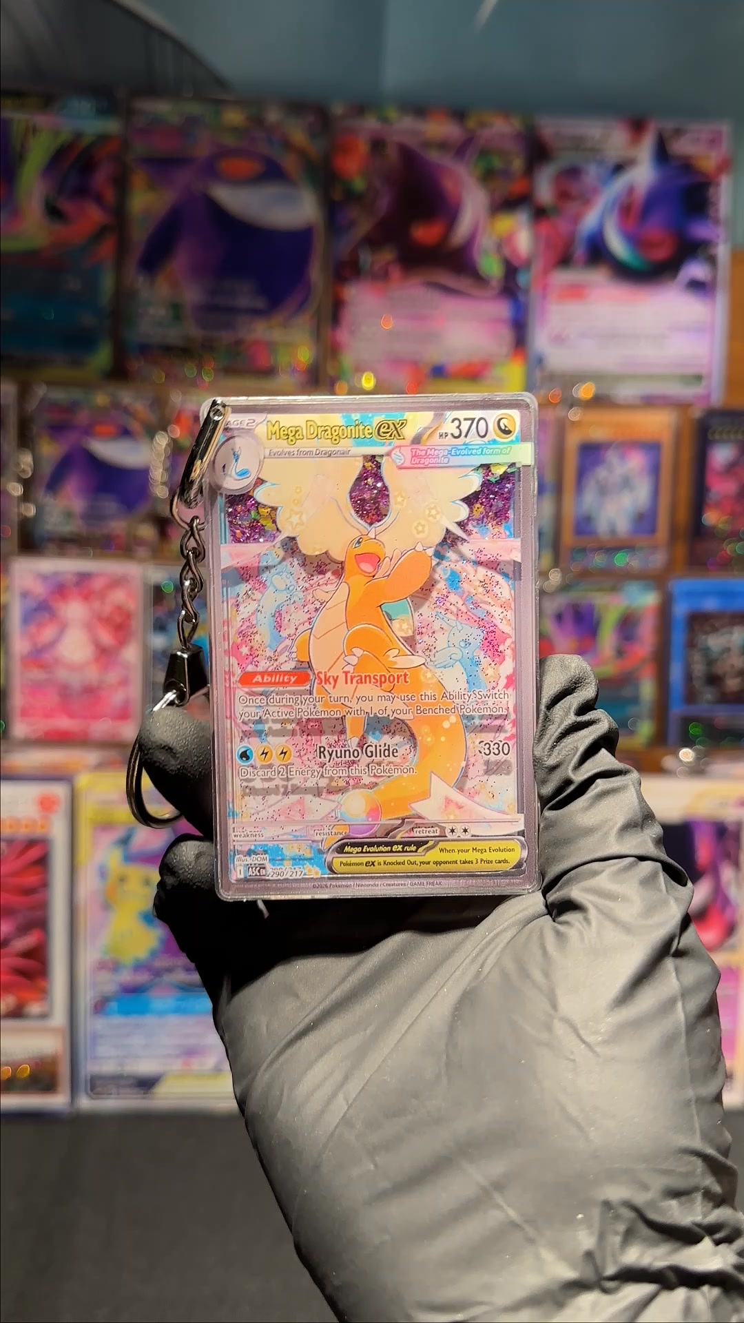 Pokémon Card Quicksand Keychain