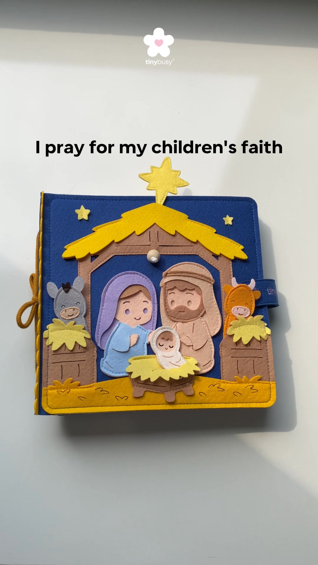 Handmade Bible Quiet Book Gifts for Christian Families Faith Based Learning Fine Motor Skills Educational Gift