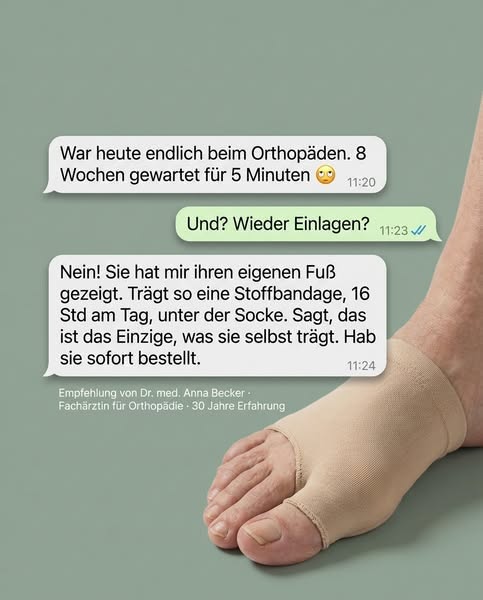 Endlich. Eine Hallux-valgus-Behandlung, die wirklich wirkt — ohne Operation.