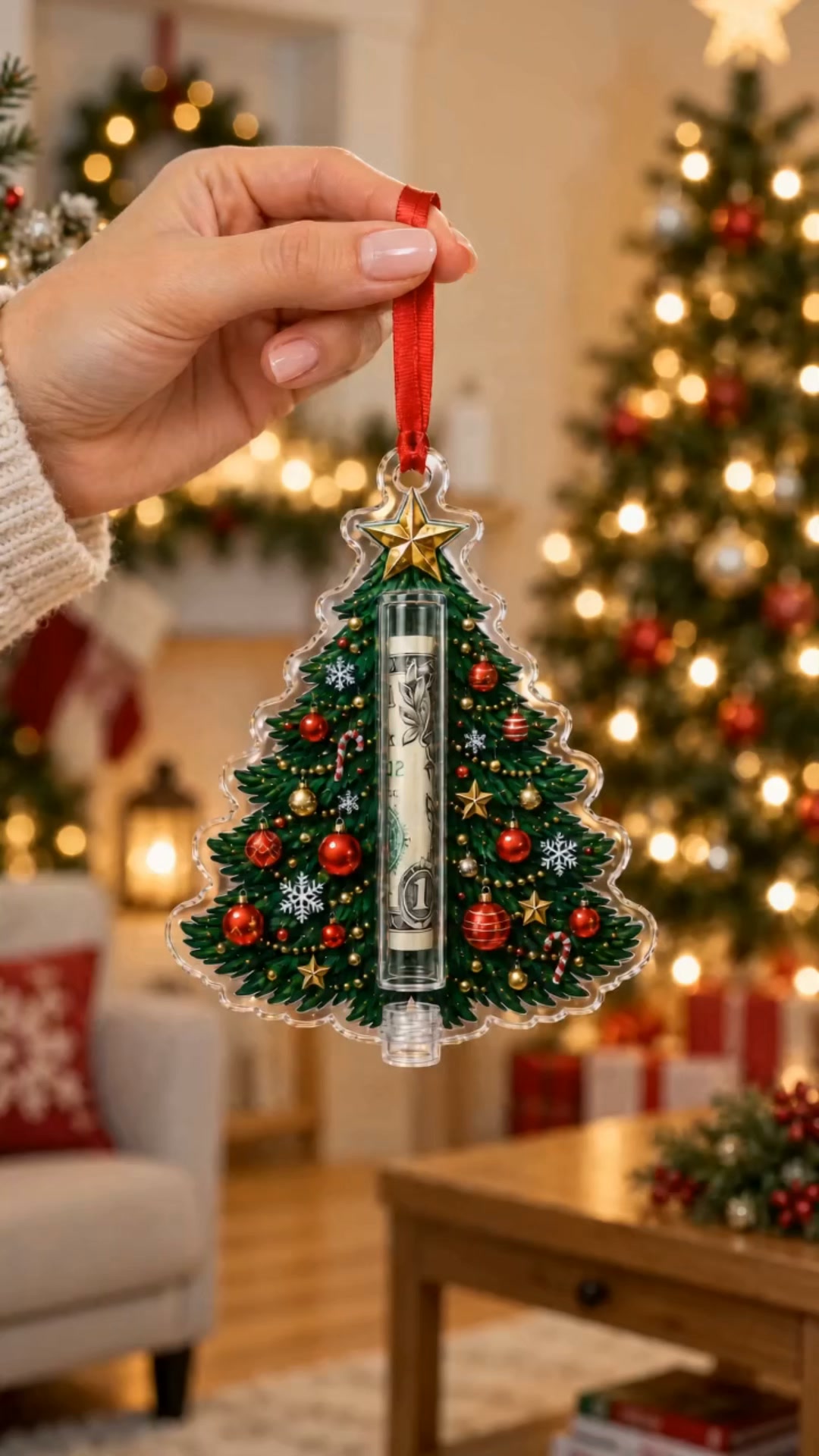 Christmas Cash Holder Ornament — Turn Cash Into a Christmas Surprise