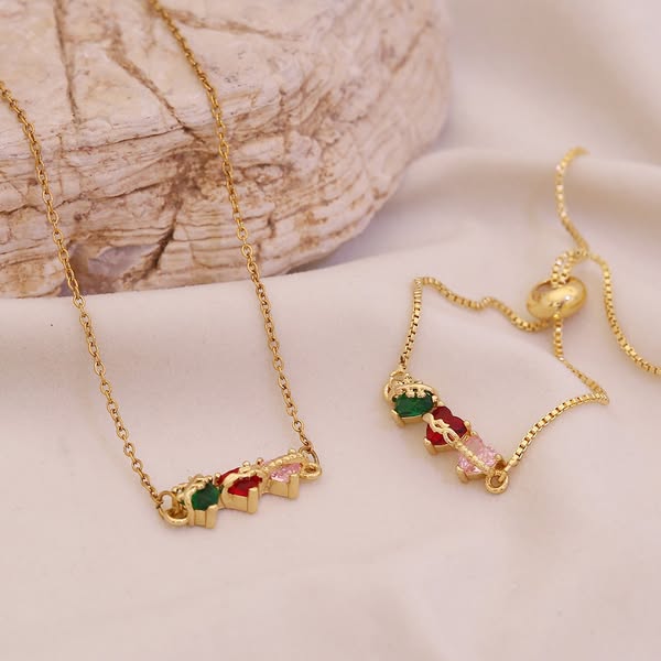 Triple Heart Necklace & Bracelet Set