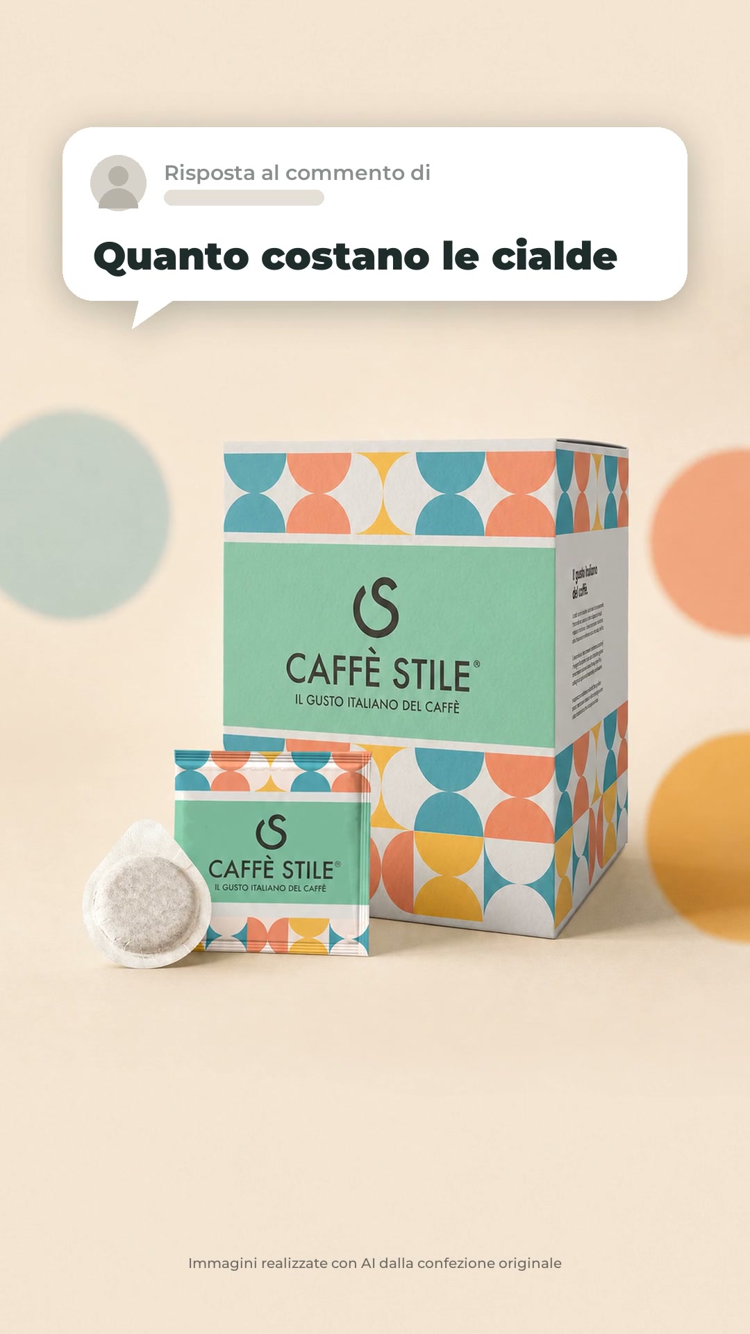 300 cialde a 39 €, spedizione gratuita