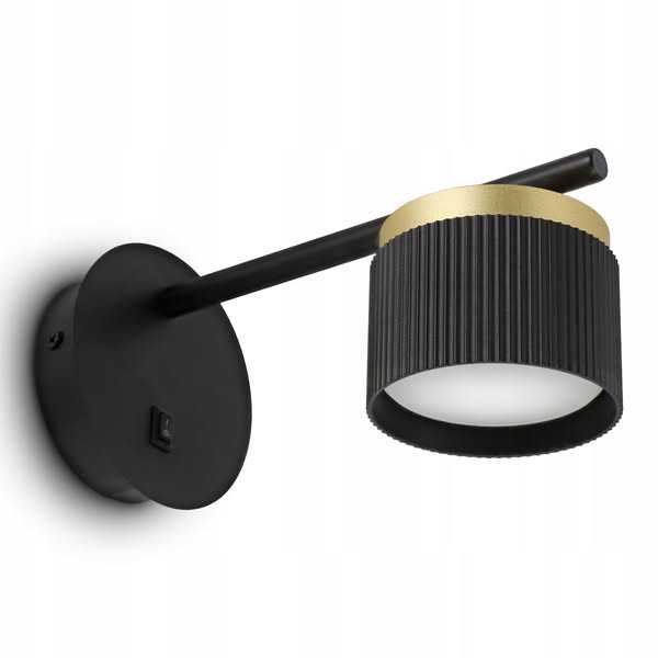 Kinkiet Ścienny LED Lampa Ścienna GX53 Włącznik Oprawa Ryflowana SPOT