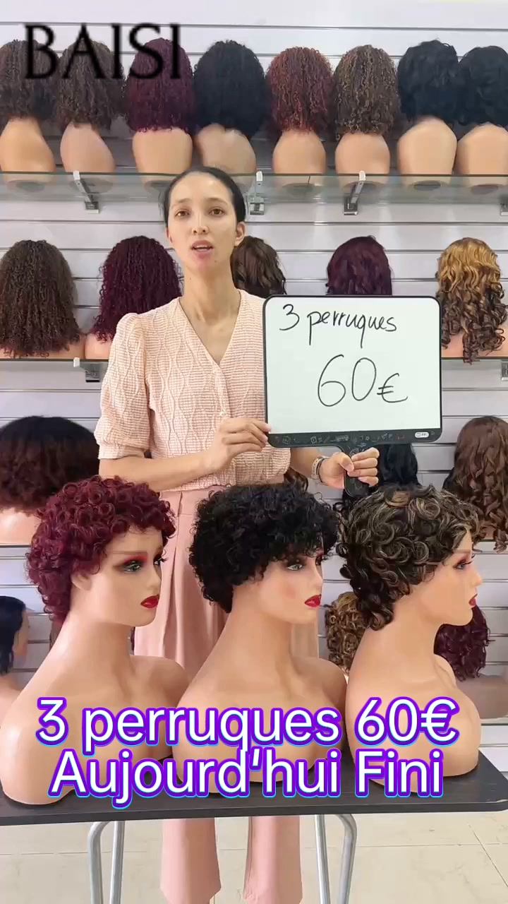 100% nos perruques, 100% vrais cheveux -25%