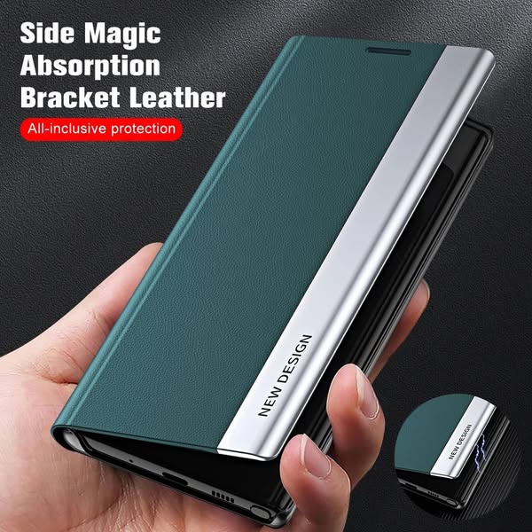Magnetic Flip Leather Case