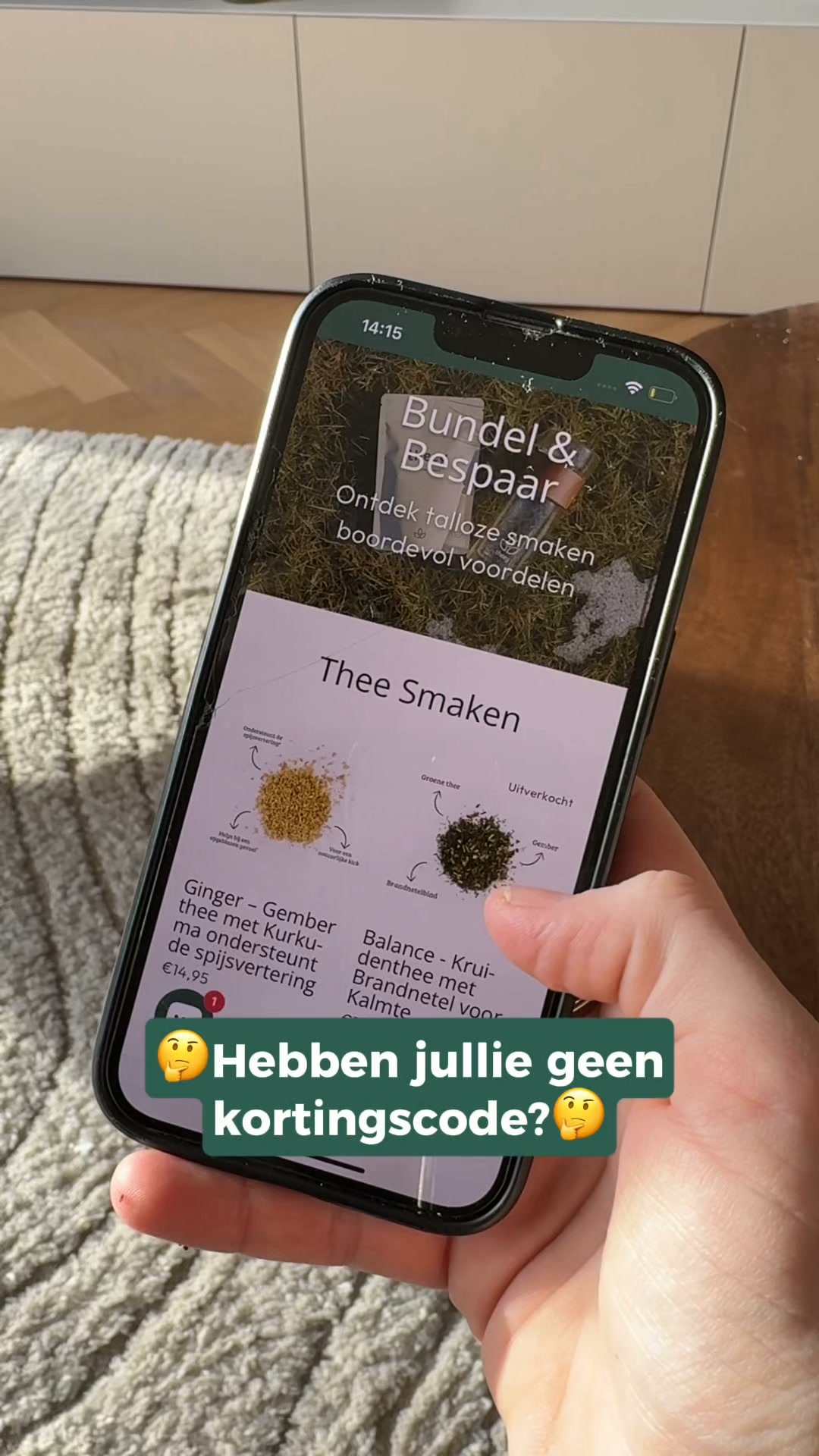 Balance: losse kruiden, geen theezakjes