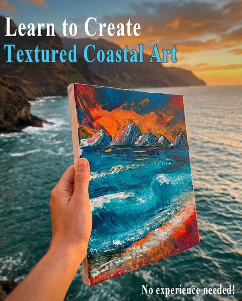 NEW: Coastal Textured Art Class