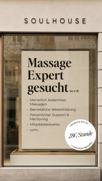 Jetzt bewerben: Massage Expert
