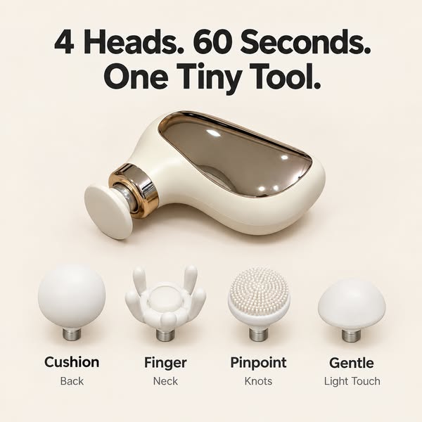 4 heads. 60 seconds. One tiny tool.