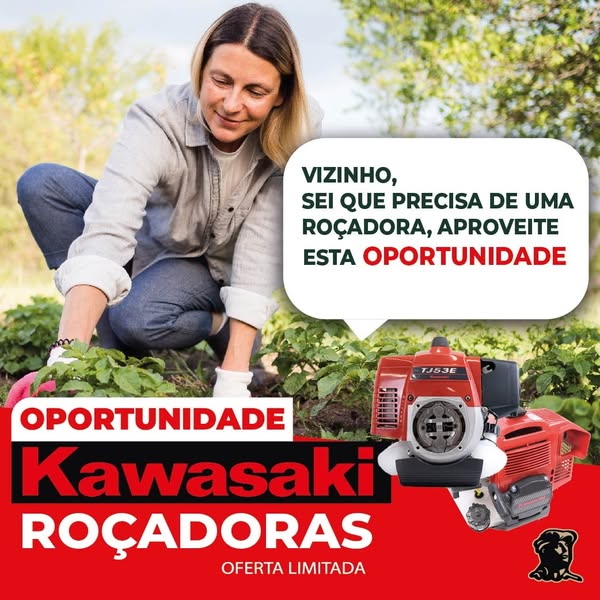 Roçadora Kawasaki - Portes Grátis