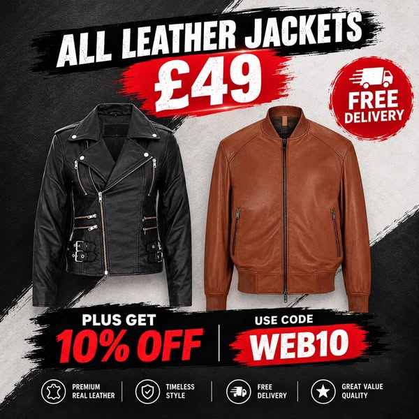 Premium Leather Jackets Only £49