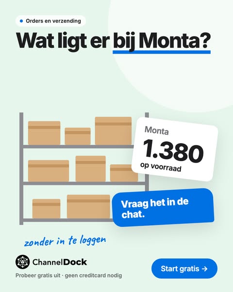 Voorraad bij Monta in de chat