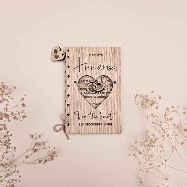 'Tied The Knot' Personalised Wedding Card