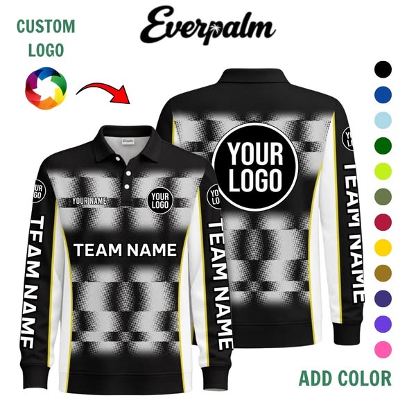 Custom Halftone Checkered Grid Pattern Contrast Piping Side Panels Lon