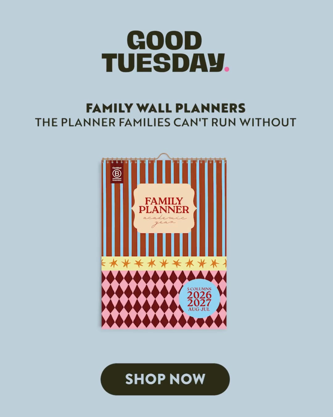 Five Columns. One Family Calendar.