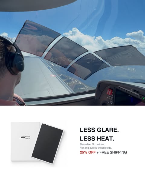 AviationShade - The Reusable Cockpit Sunshade for Pilots