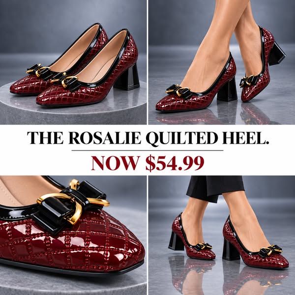 Rosalie Quilted Bow Heel