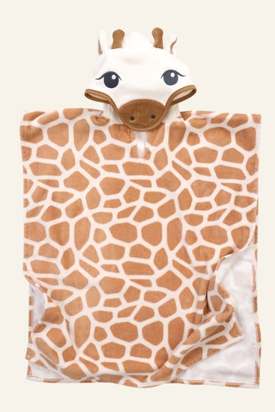 Giraffe poncho multi/beige