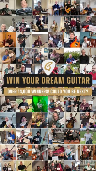 Win your dream guitar from as little as 10p