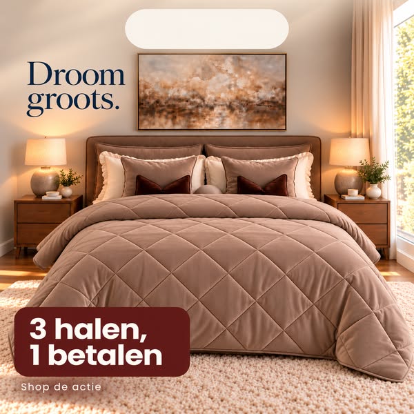 3 dekbedden halen, maar 1 betalen