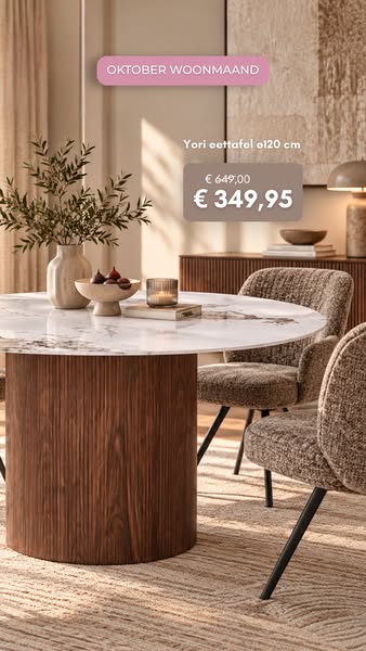 Yori eettafel van €649,00 voor €349,95!