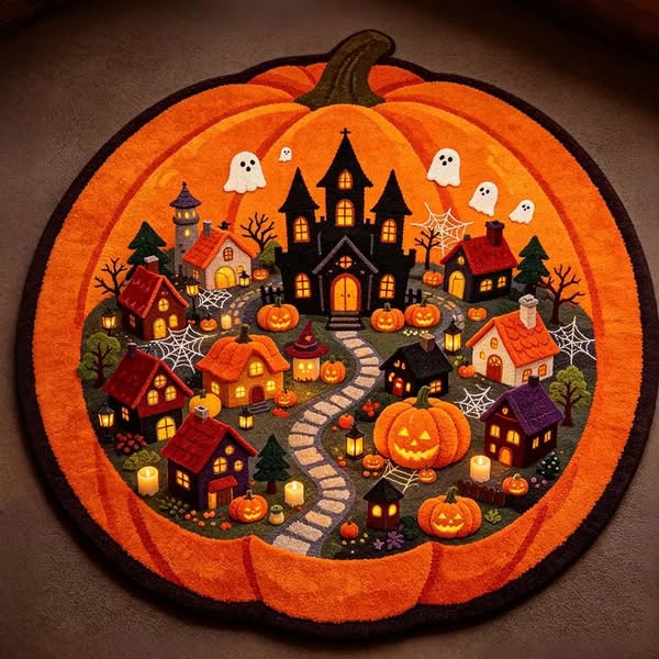 Washable Gothic Fantasy Printed Rug