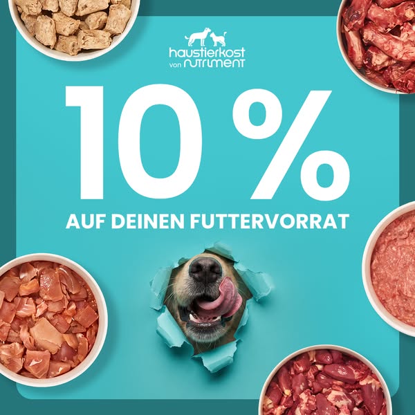 BARF-Vorrat anlegen. 10 % sparen.