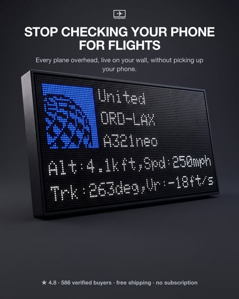 FlightWall - Mini Flight Tracking LED Display
