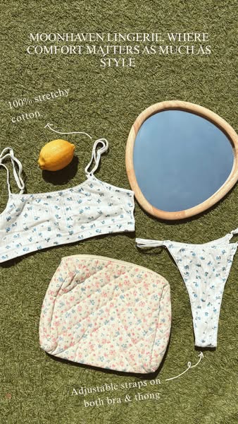 Lingerie Sweet Meadow Set - Comfortable & Stylish Thong