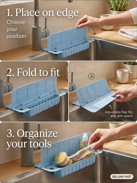 Collapsible Sink Splash Guard