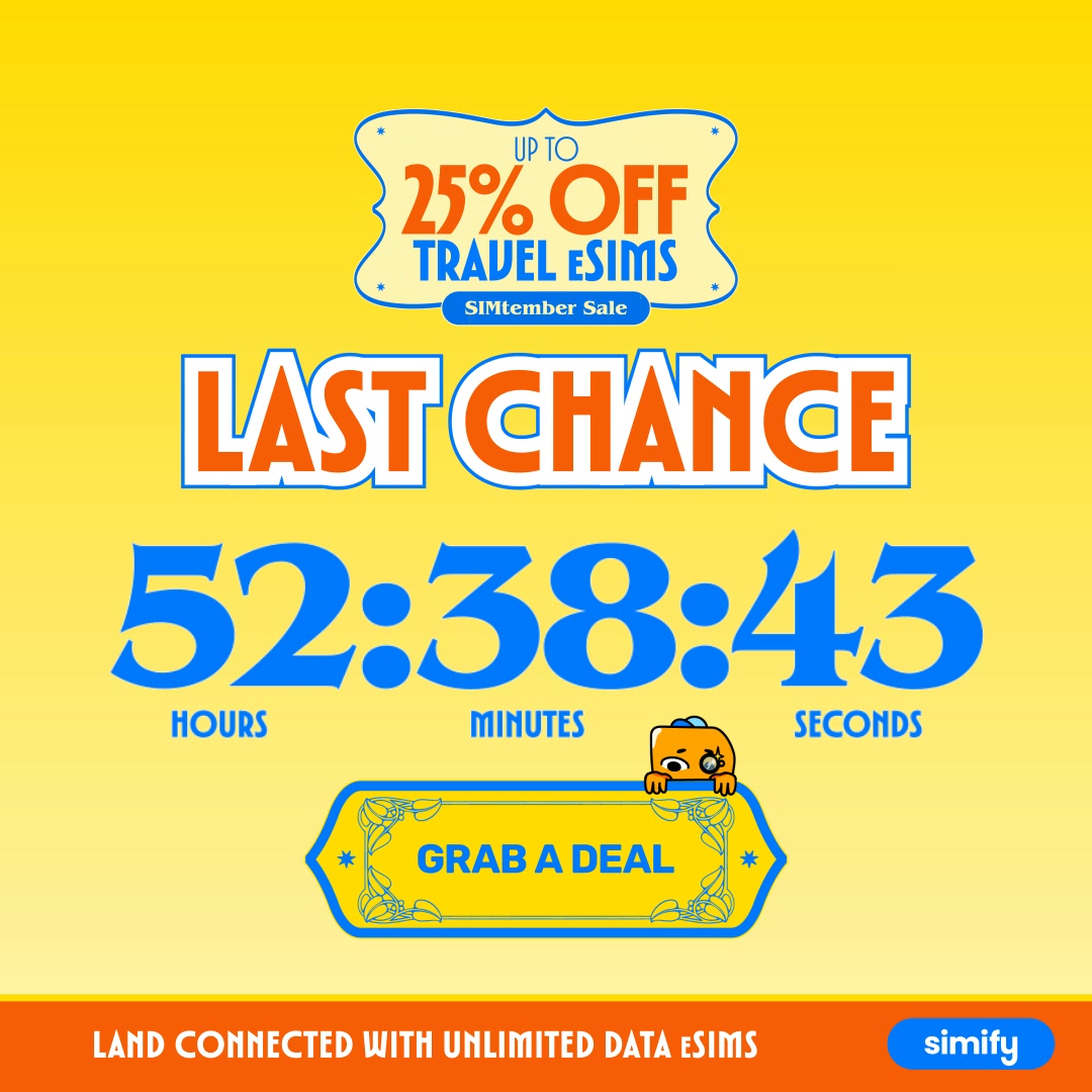 UP TO 25% OFF ON TRAVEL eSIMs