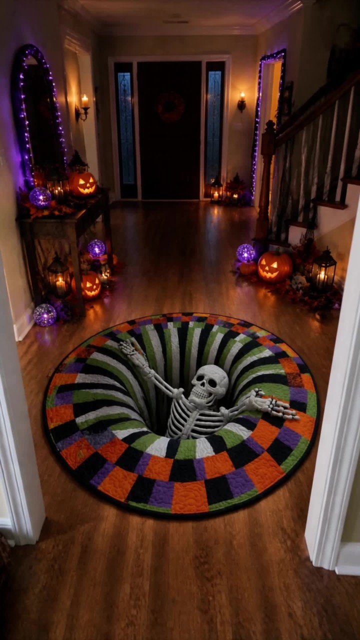 Nachrichten - Halloween‑Rundteppich
